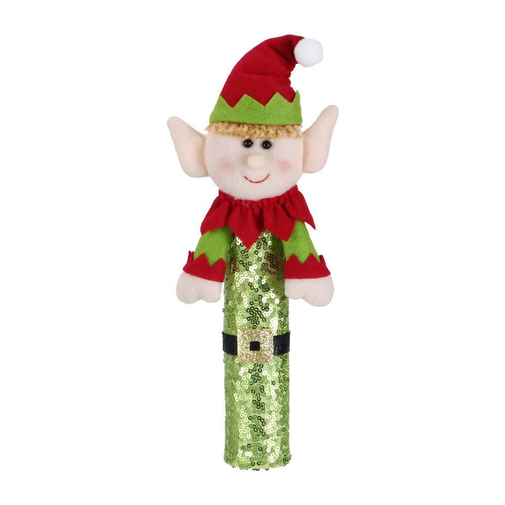 Elf Couple Christmas Refrigerator Handle Covers