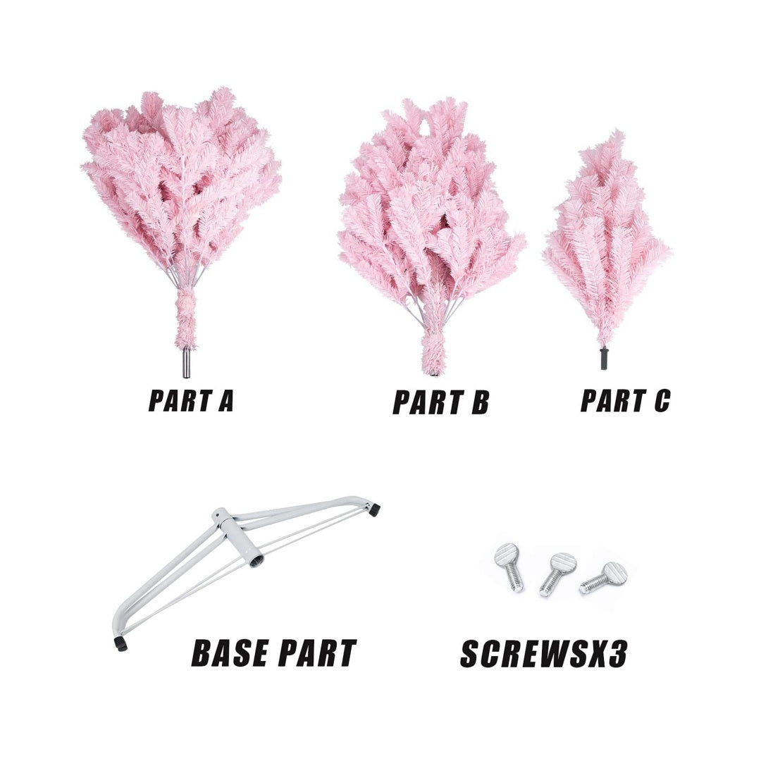 Enchanted Blush Pink Christmas Tree – Dreamy Holiday Decor