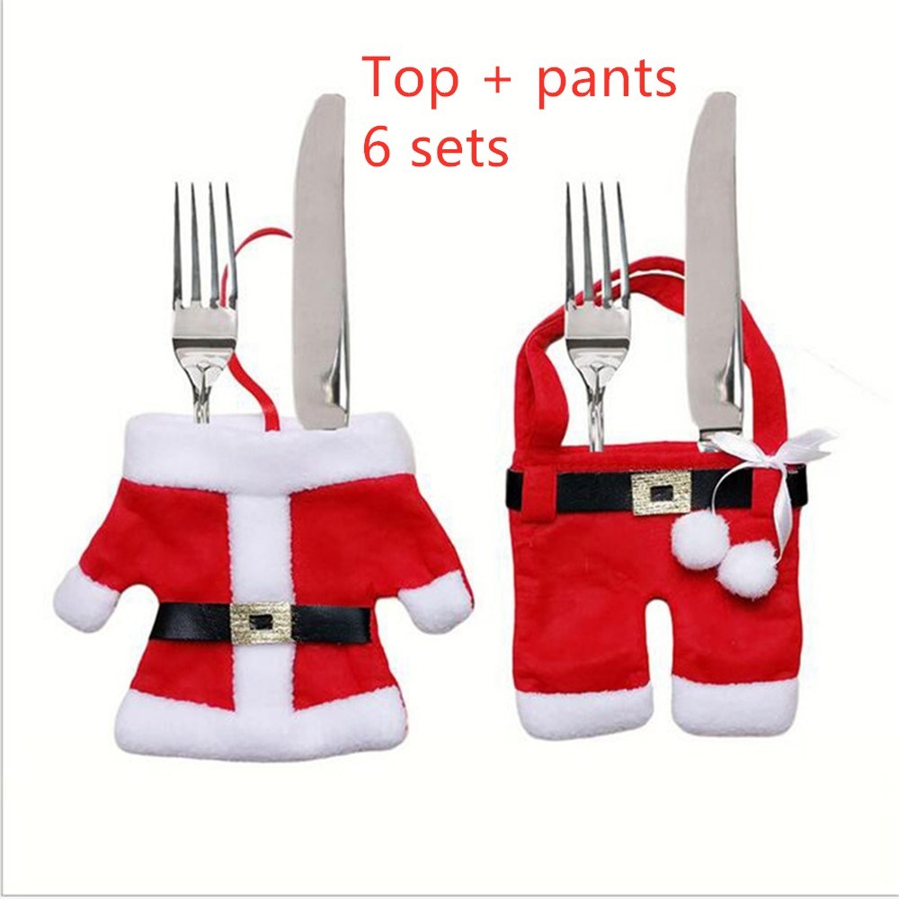Christmas Cutlery Outfit Tableware Holder Set