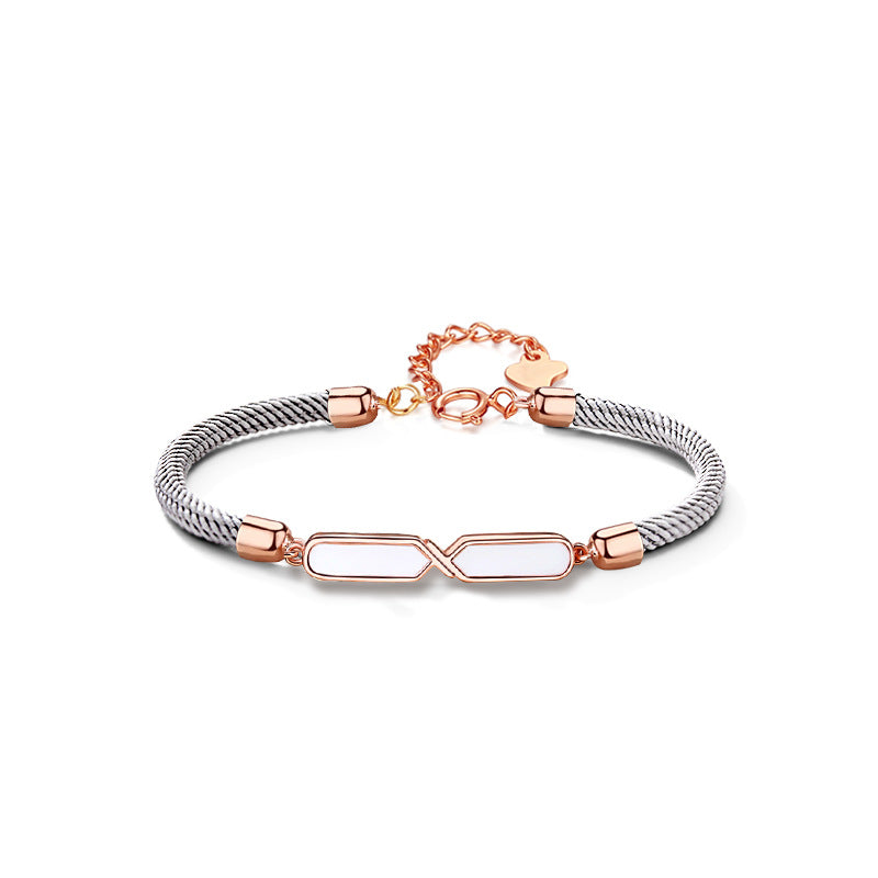 Sterling Silver Couple Bracelet Commemorative Bracelet