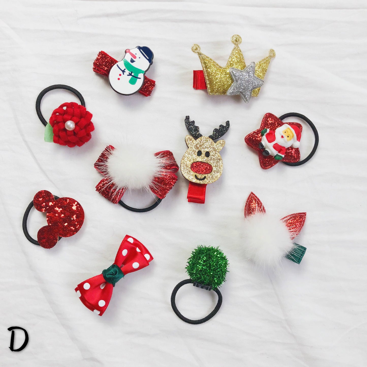 Christmas Girls Hair Accessories Gift Box – 10PCS Set