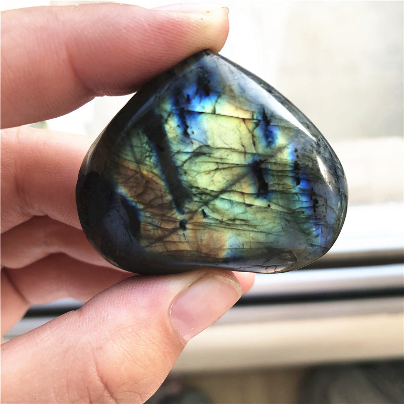 Natural Crystal Semi-Precious Heart Pendant