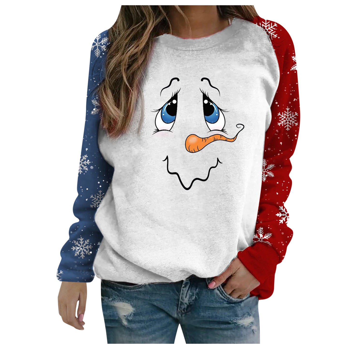 Cozy Snowman Christmas Sweater – Autumn & Winter Women’s Outfit