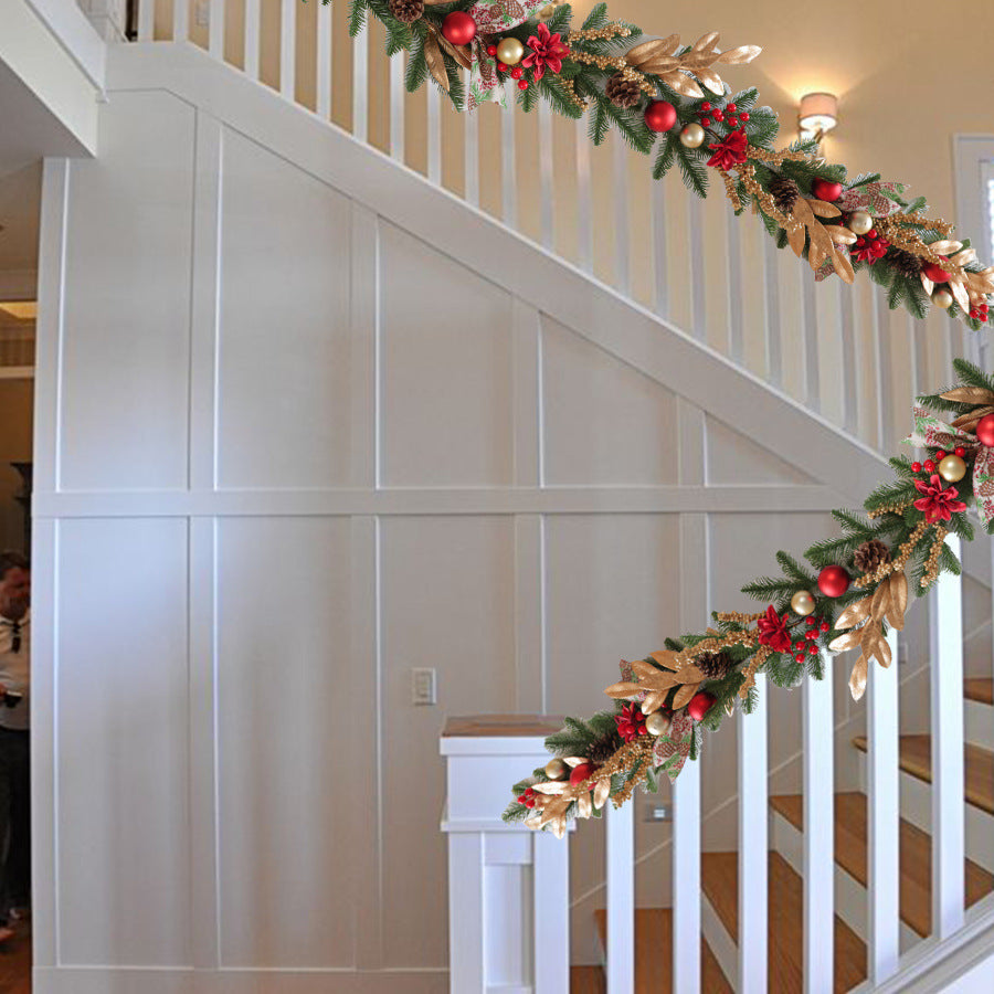 Red & Gold Holiday Hanging Vine