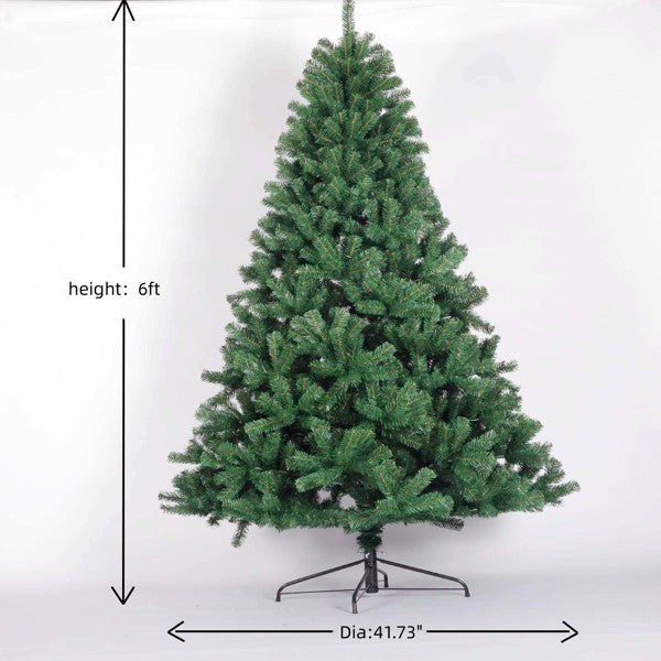 Classic 6ft Artificial PVC Christmas Tree with Metal Stand
