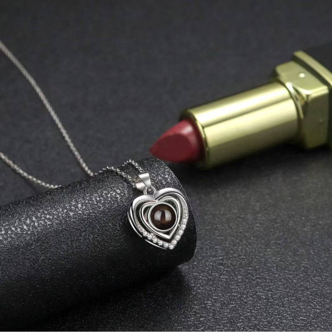 S925 Love Silver Necklace, I Love You Language