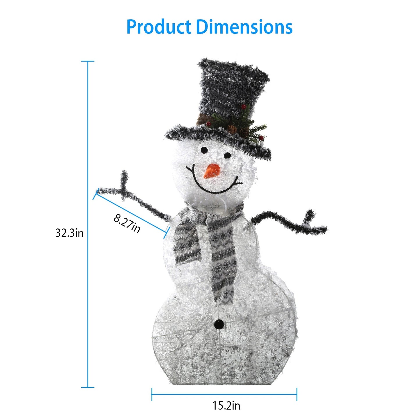 Collapsible LED Snowman Christmas Light