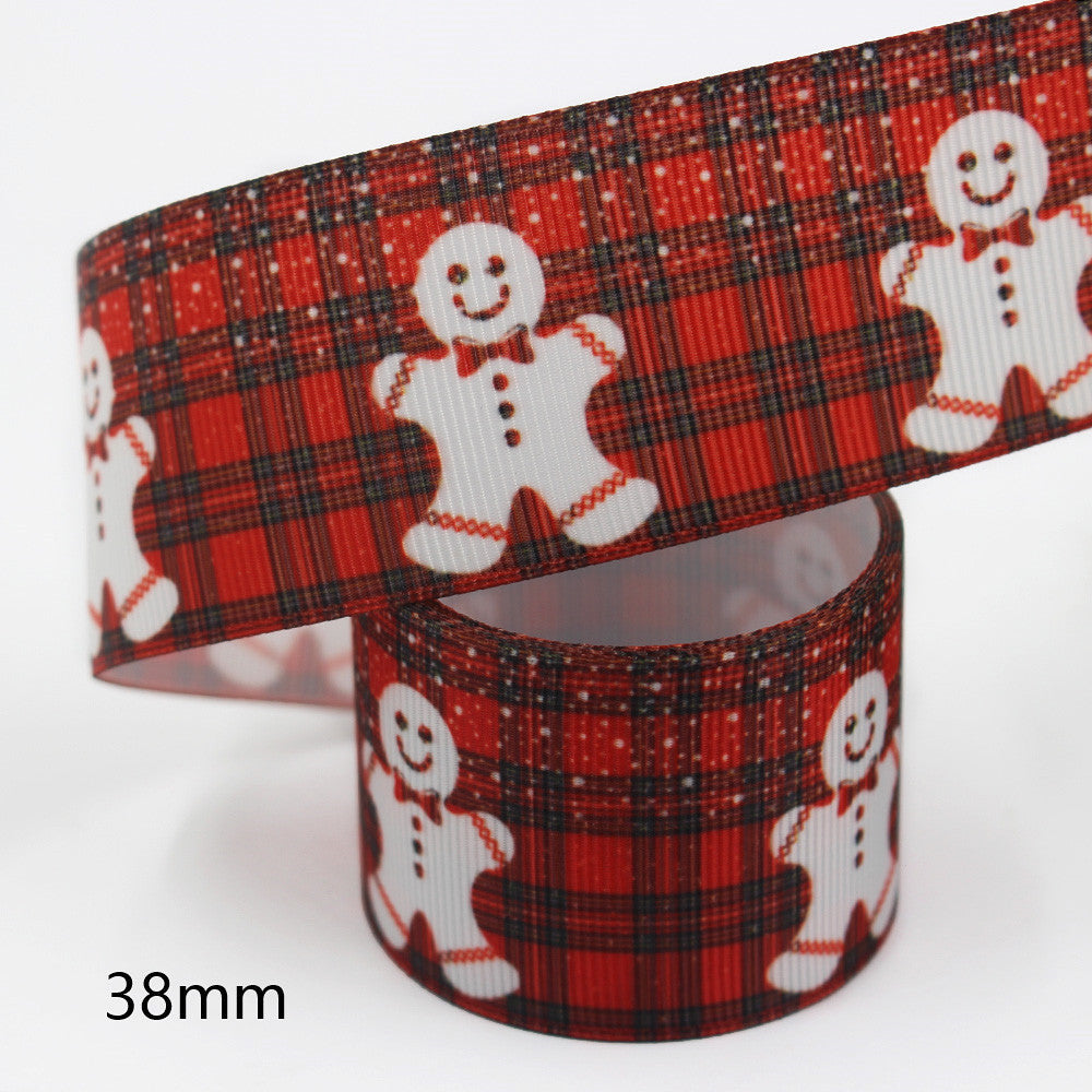 Christmas Lattice Polyester Ribbon 38mm