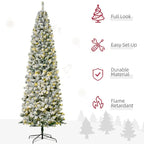 1. SnowFrost 9FT Pre-Lit Slim Christmas Tree