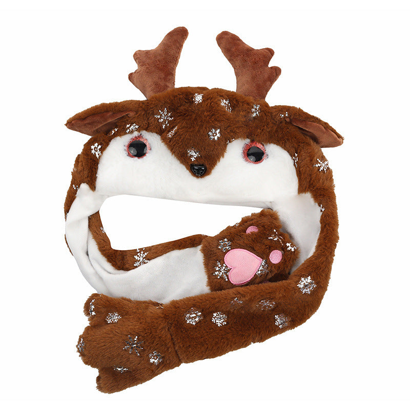 Movable Plush Xmas Hat