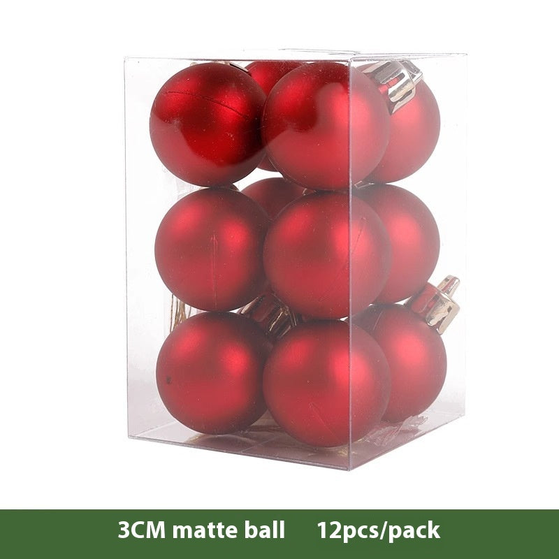 Red Electroplated Christmas Ornament Ball Set