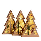 Lighted Wooden Holiday Ornament