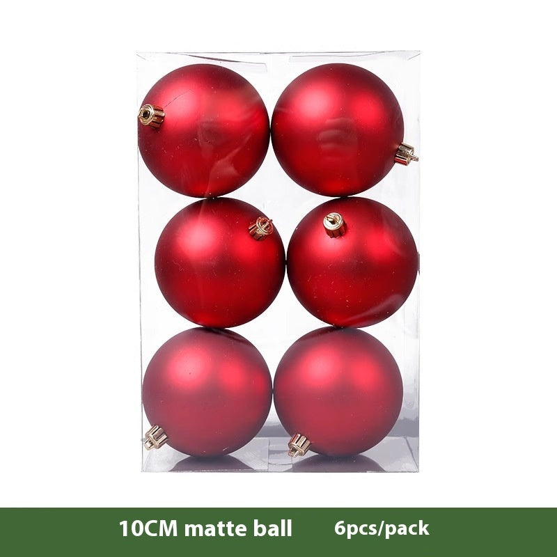 Red Electroplated Christmas Ornament Ball Set