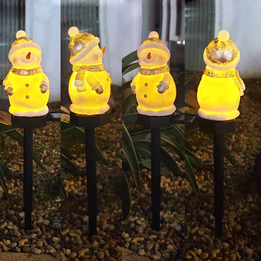 Solar Snowman Garden Stake Light – Outdoor Christmas Landscape Lamp