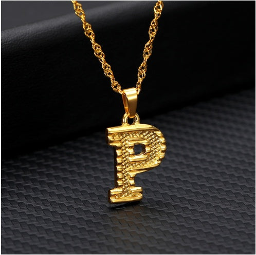 26 English capital letters pendant necklace