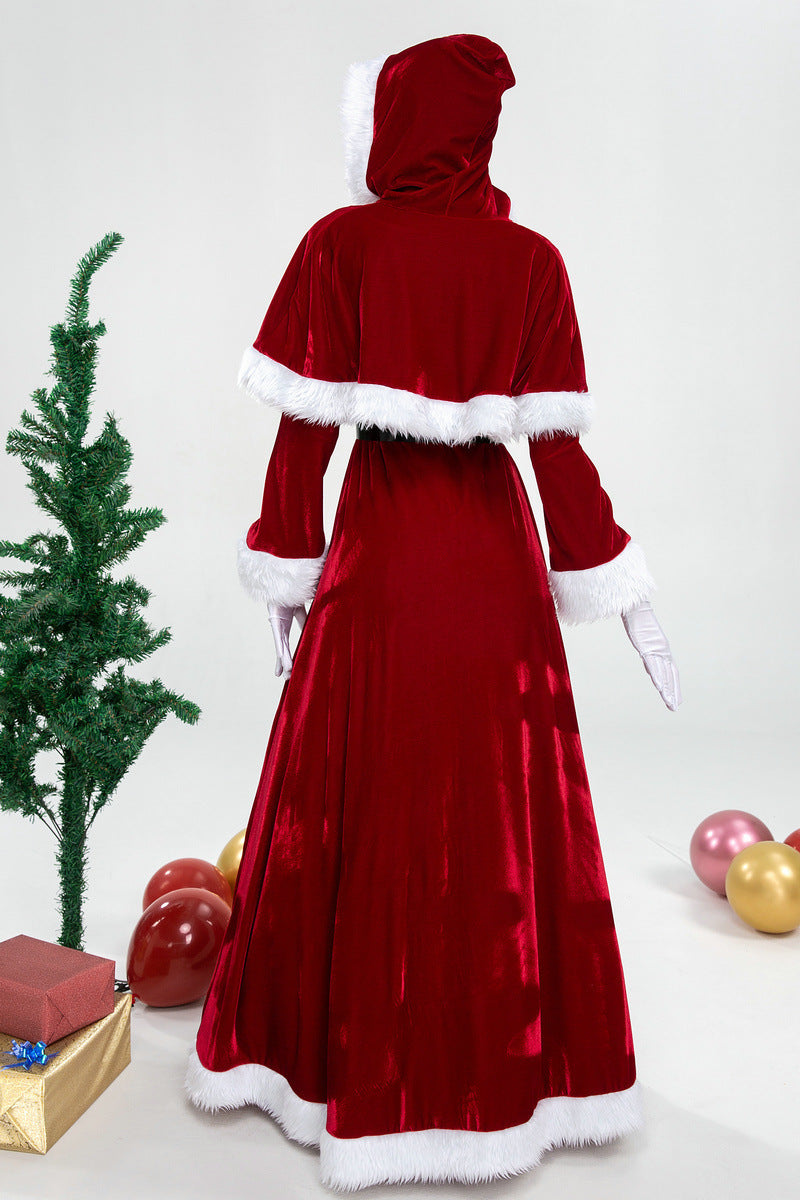 Christmas Royal Velvet Santa Queen Costume Set