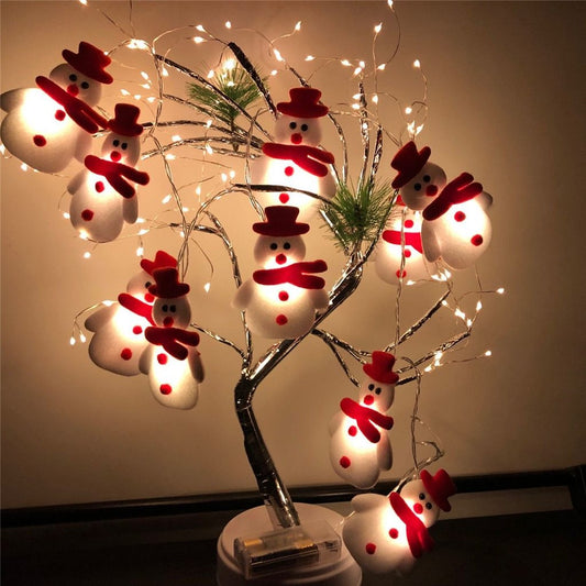 Snowman LED Garland String Fairy Lights