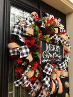 Christmas Bow Door Garland
