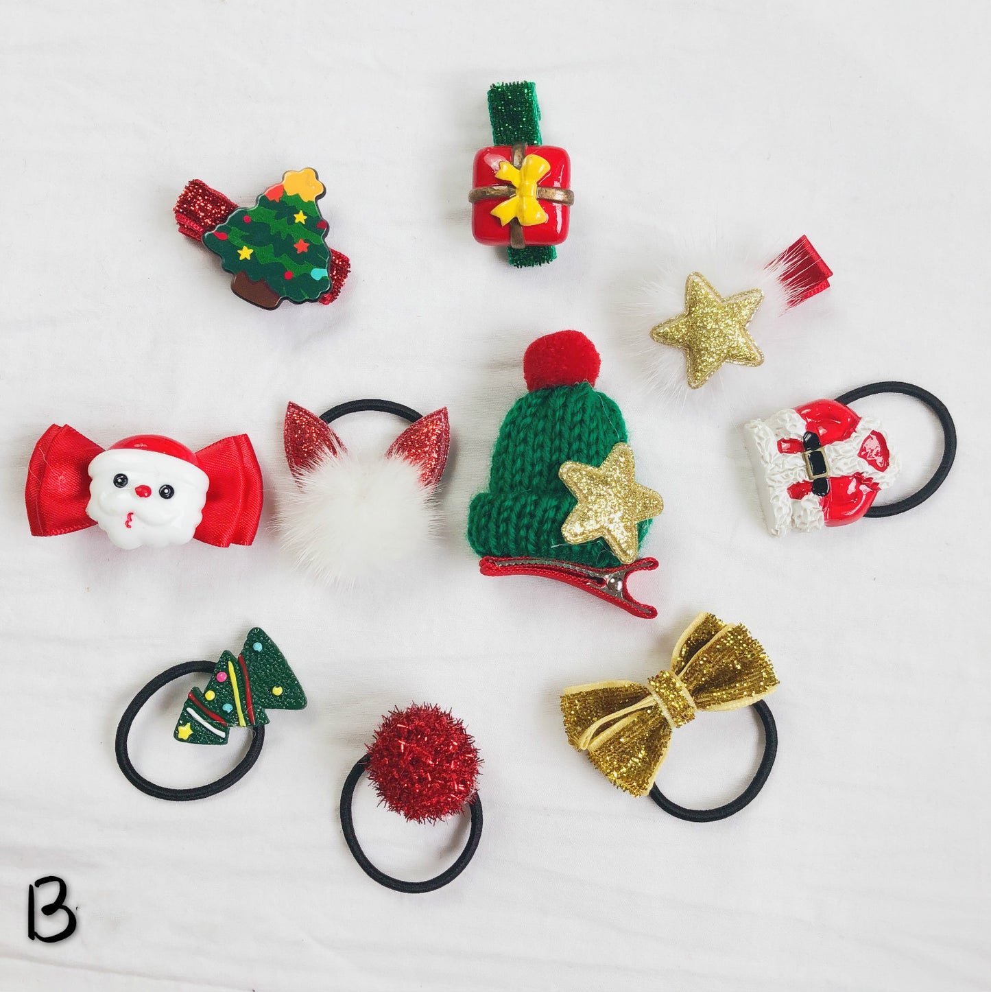 Christmas Girls Hair Accessories Gift Box – 10PCS Set