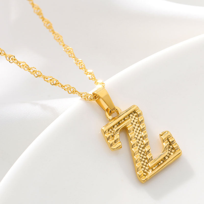 26 English capital letters pendant necklace