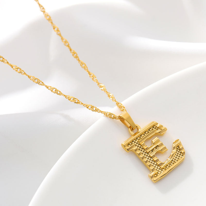 26 English capital letters pendant necklace