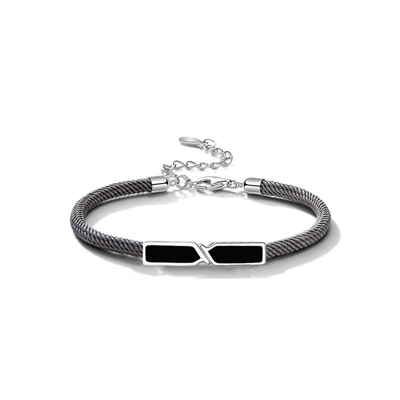 Sterling Silver Couple Bracelet Commemorative Bracelet