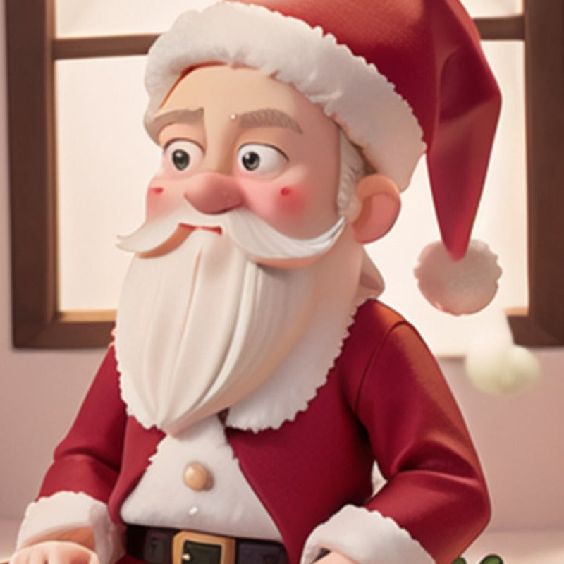 Santa Claus Resin Figurine – Sitting & Standing Christmas Tabletop Decoration