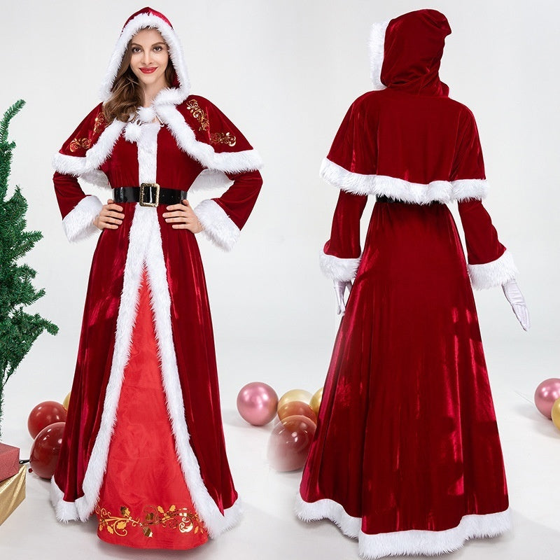 Elite Santa-Inspired Women’s Holiday Dress Set