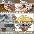 Mini Flocked Christmas Tree With Full Decoration Set (2ft)