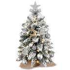 Mini Flocked Christmas Tree With Full Decoration Set (2ft)
