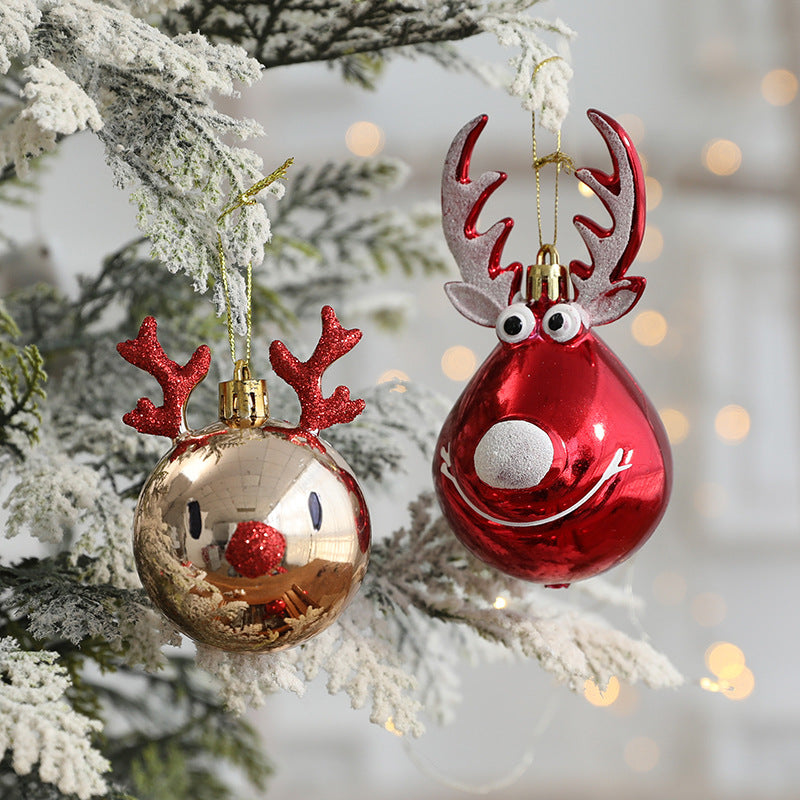 Festive Elk & Deer Ball Ornament – Christmas Tree Decor