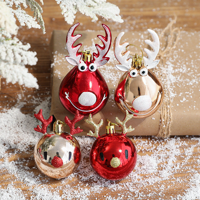 Festive Elk & Deer Ball Ornament – Christmas Tree Decor