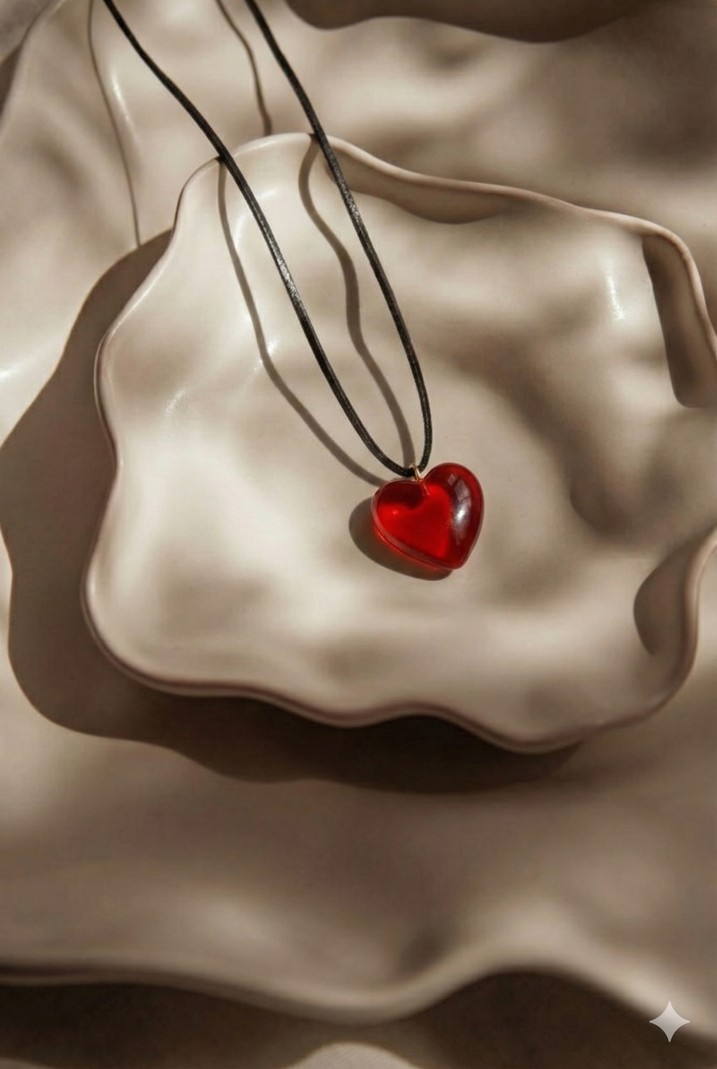 Heart-shaped Crystal Pendant Fashion Necklace