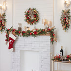 Red & Gold Holiday Hanging Vine