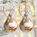 Festive Elk & Deer Ball Ornament – Christmas Tree Decor