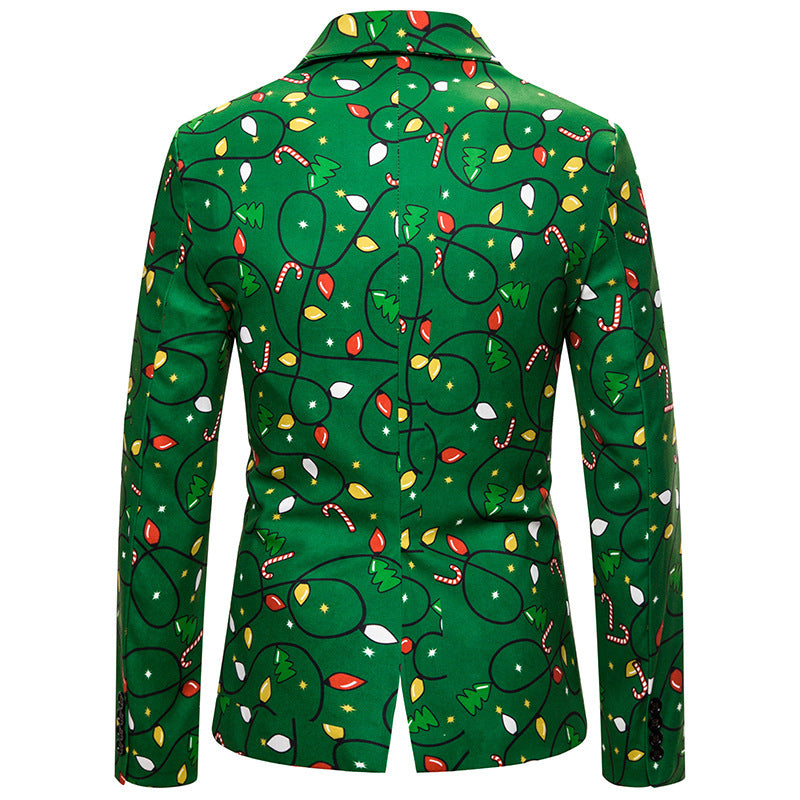 Men's Christmas Suit Jacket – Santa Claus Holiday Blazer