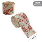 Classic Christmas Linen Craft Ribbon