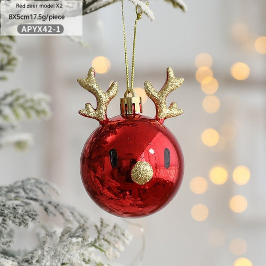 Festive Elk & Deer Ball Ornament – Christmas Tree Decor