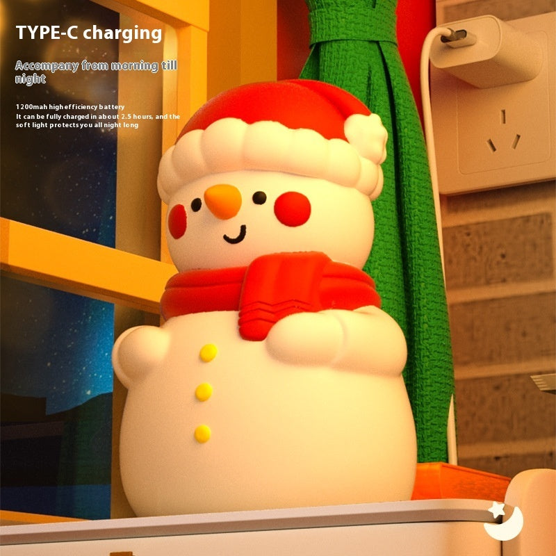 Snowman Glow Silicone Night Lamp