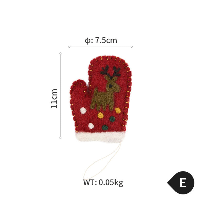 Cute Gloves Felt Ornaments Christmas Tree Holiday Decorative Ornaments