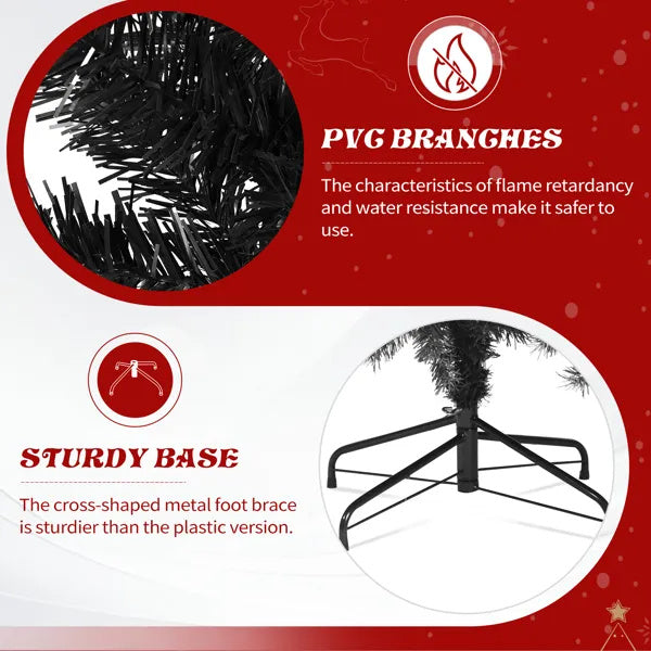 Classic 7.5FT Artificial Holiday Tree with Warm White Lights