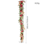 Red & Gold Holiday Hanging Vine