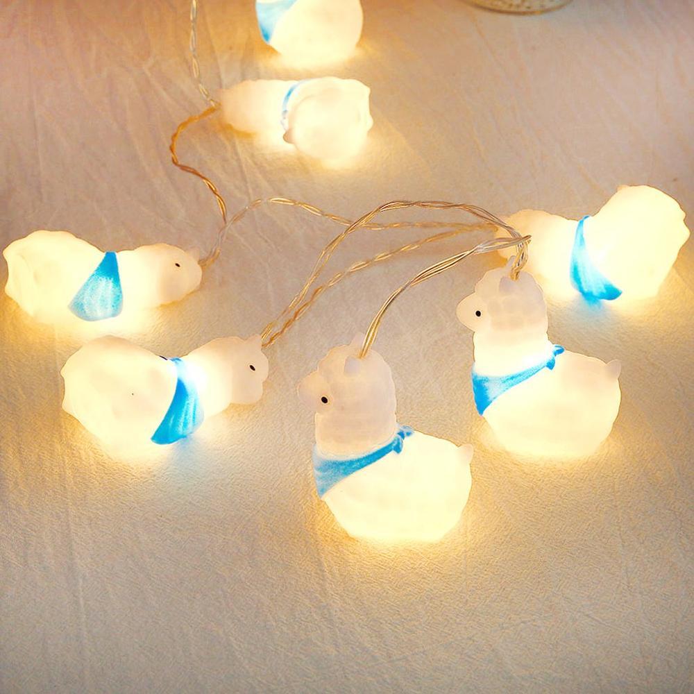 Cute Sheep LED String Lights – Battery Powered Decorative Holiday Lights