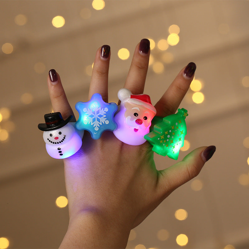 LED Christmas Party Finger Rings – Light-Up Holiday Accessories