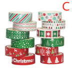 12-Piece Christmas Paper Tape Set – Festive Washi Rolls