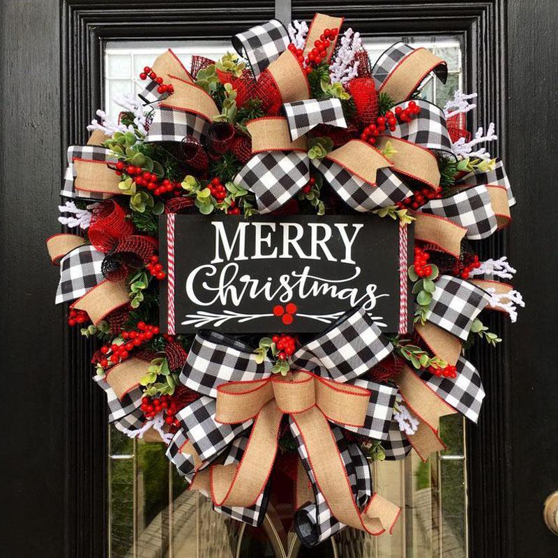 Christmas Bow Door Garland