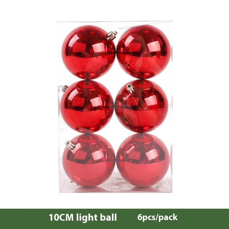 Red Electroplated Christmas Ornament Ball Set