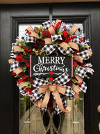 Christmas Bow Door Garland