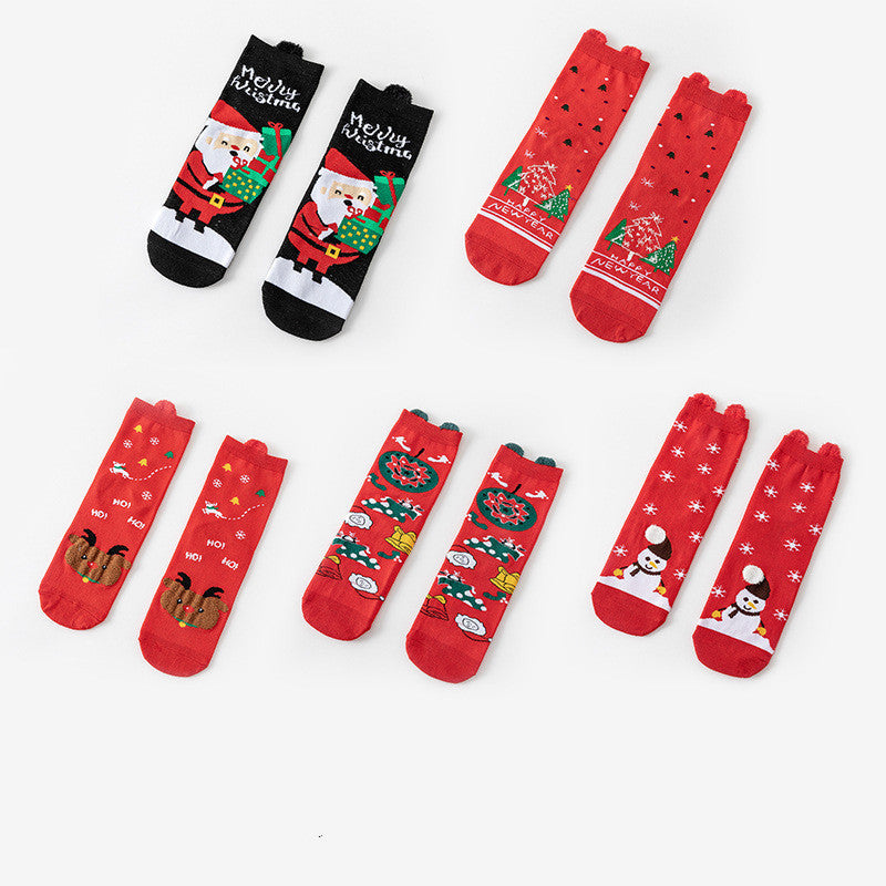 Festive Cartoon Socks