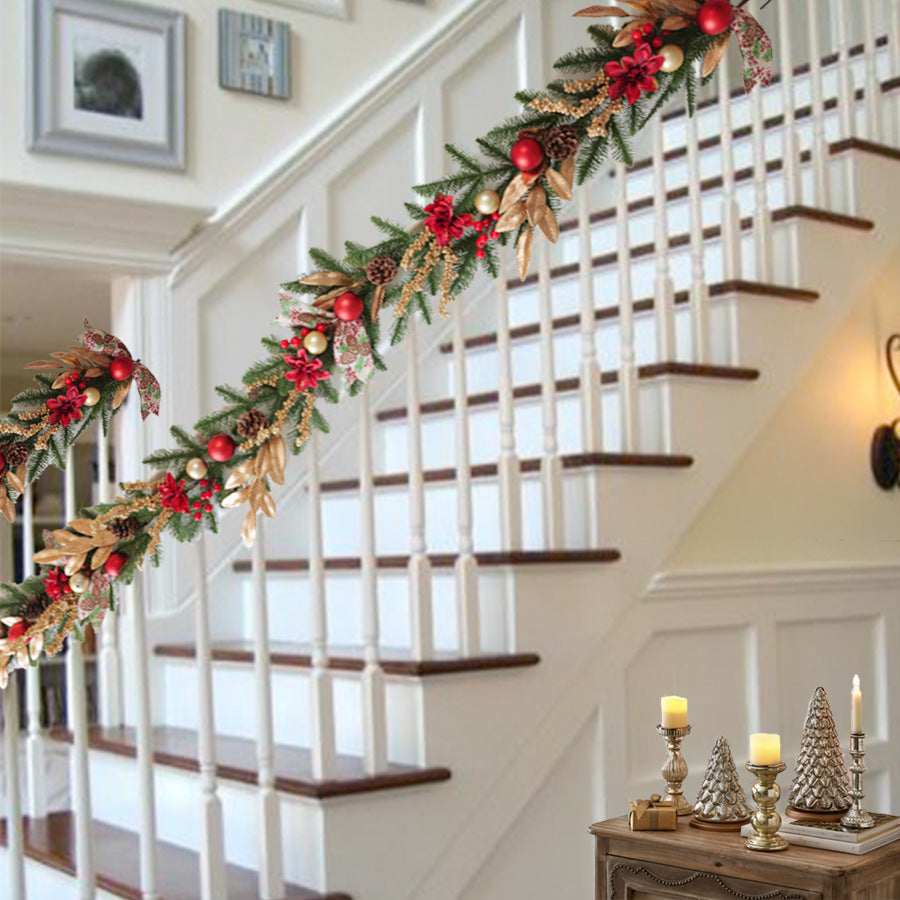 Red & Gold Holiday Hanging Vine